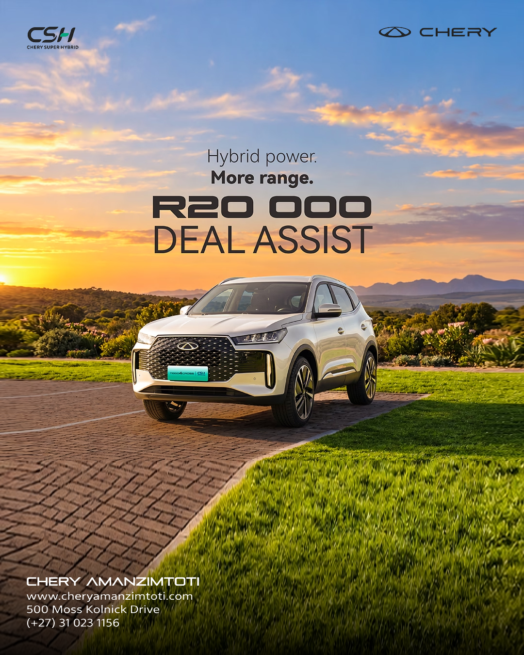 Tiggo 4 Cross HEV — R20 000 Deal Assist. Deal Assist offer from Chery Amanzimtoti.