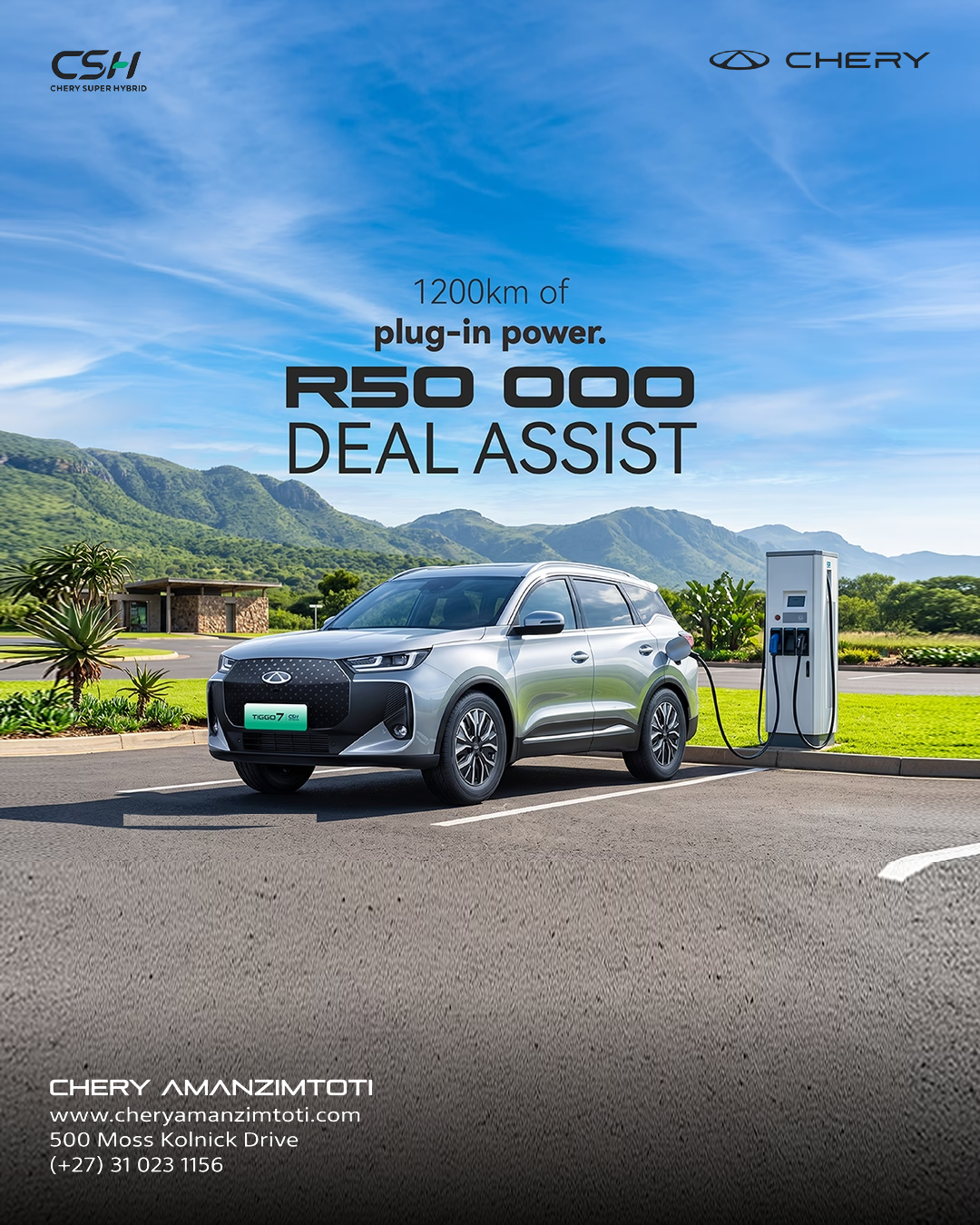 Tiggo 7 CSH — R50 000 Deal Assist. Deal Assist offer from Chery Amanzimtoti.