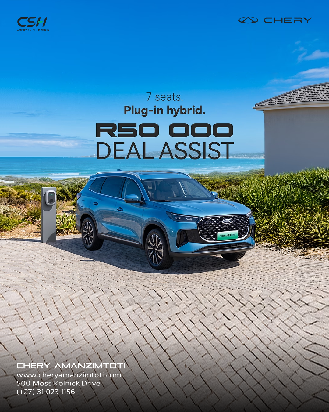 Tiggo 8 CSH — R50 000 Deal Assist. Deal Assist offer from Chery Amanzimtoti.