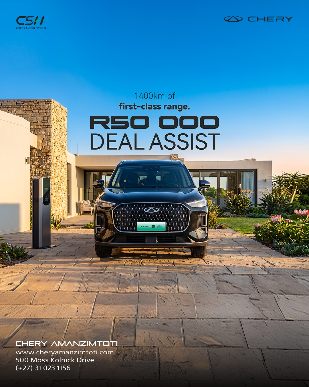 Tiggo 9 CSH — R50 000 Deal Assist. Deal Assist offer from Chery Amanzimtoti.